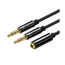 UGREEN AV140 3.5mm Female To Dual 3.5mm Male Audio Splitter Cable Black #20898