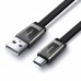 UGreen 50526 USB-C to USB A male Flat Cable with braid 1M