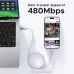 480 Mbps Data Transfer of UGREEN L509 Type-C Type-C  PD Fast Charging 1m Cable #65092