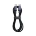 A black Ugreen L528 USB-C to USB-C cable, neatly coiled and secured with a gray cable tie, on a white background.