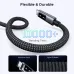 Close-up of the Ugreen Uno 100W cable showing its flexible nylon braided design and durable aluminum shell.