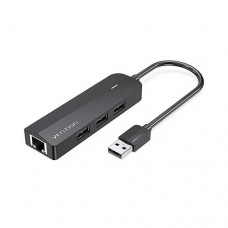 Vention CHPBB 3-Port USB 2.0 Hub with 100M Ethernet Adapter