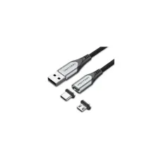 VENTION CQMHH USB 2.0 (M) to 2-in-1 Micro-B & Type-C Male Magnetic Cable 2M