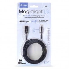 ZOOOK MagicLight i3 USB A to Lightning Smart LED Fast Charging Cable