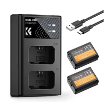 K&F Concept NP-FW50 1100mAh Camera Battery and Dual Slot Charger Kit