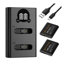K&F Concept Ricoh DB-110 Dual Battery with Dual-Slot Charger Set