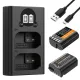 K&F Concept DMW-BLK22 2400mAh Camera Battery and Dual Slot Charger Kit