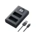 K&F Concept KF28.0106 Dual-Slot LCD Quick Charger Kit front angle view