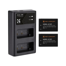 K&F Concept LP-E17 Battery and Dual Slot Battery Charger Kit