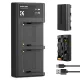 K&F Concept NP-F550 2600mAh Camera Battery and Dual Slot Charger Kit