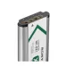 Top angle view of Sony NP-BX1 X-Series rechargeable battery displaying contact terminals and battery housing.