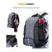K&F Concept KF13-164 camera backpack with secure tripod holder for multi-size tripods and travel use.