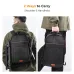 Split image showing the K&F Concept KF13.205 backpack carried on the shoulder (with tripod) and handheld.