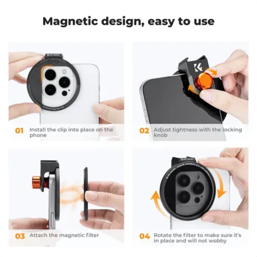 K&F Concept KF01.2673 67mm Magnetic CPL Filter Kit for iPhone