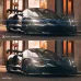Car photo comparison with K&F Concept KF01-2099 67mm Blue Streak Filter showing lens flare versus no filter.