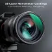Close-up of K&F Concept KF01-2099 67mm Blue Streak Filter lens with nanometer coatings reducing glare and reflections.