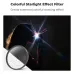 Lifestyle view of K&F Concept KF01-2683 67mm Colorful Streak Filter creating scattered starlight effect on bright source.