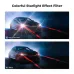 Comparison view of K&F Concept KF01-2683 67mm Colorful Streak Filter showing vivid starlight versus no filter effect.
