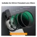 Front view of kandf Concept KF01-2900V2 67mm Phone Camera Lens Filter set with CPL, VND, ND, and diffusion options.