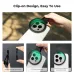Instructional view of kandf Concept KF01-2900V2 67mm Phone Camera Lens Filter clip-on design showing three setup steps.