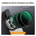 Front view of kandf Concept KF01-2902V2 67mm Phone Camera Lens Filter set with CPL, VND, ND, and diffusion options.
