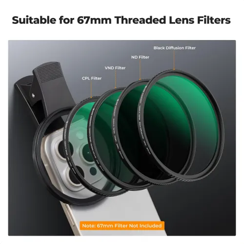 K&F Concept KF31.142 67mm Thread Clip for Smartphone