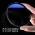 Close-up of K&F Concept KF01.1429 82mm UV Filter with multi-layer coating preventing fogging on Canon lens.