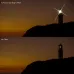 Comparison view of K&F Concept KF01.2331 67mm 4 to 8-Point Variable Star Filter showing lighthouse photo with and without starburst.