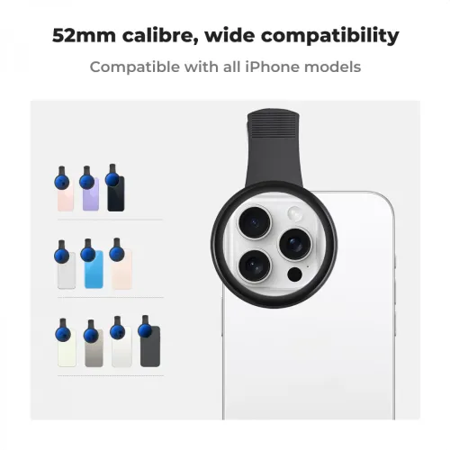 K&F Concept KF01.2639 52mm Clip-on ND2-400 Phone Camera Lens Filter Kit