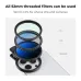 Feature view of K&F Concept KF01.2676 52mm Clip-on CPL Lens Filter with UV, CPL, and ND compatibility for phones.