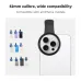 Product view of K&F Concept KF01.2676 52mm Clip-on CPL Lens Filter attached to iPhone with multiple color options.