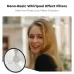 Promotional view of K&F Concept KF01.2711 67mm Spiral Halo Filter showing whirlpool blur effect around smiling subject.