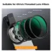 Feature view of K&F Concept KF01.2898V2 67mm Clip-on Black Mist 1/4 Filter with CPL, ND, and diffusion options for phones.