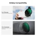 Compatibility view of K&F Concept KF01-2901V2 67mm ND2-32 Filter usable with both phones and 67mm thread cameras.