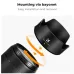 Close-up angled view highlighting bayonet mount installation of K&F Concept KF03.108 Canon EW-73D Lens Hood.