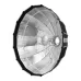 Angled interior view of the silver reflective surface and black rim of the Godox S85T softbox.