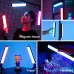Close lighting effect view of Ulanzi B15RGB Magnetic RGB Tube Light showing vibrant RGB glow in dark scene
