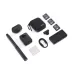 Top-down view of DJI Osmo 360 II Adventure Combo camera kit including batteries, case, extension rod, and accessories.