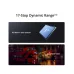 DJI Osmo Pocket 4P feature graphic showcasing 17-stop dynamic range performance.