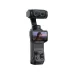 Insta360 Luna Ultra stabilized camera showing front screen preview, dual sensors, joystick control, and ergonomic grip
