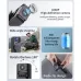 Promotional view of A8 Body Camera highlighting 1080P lens, wide-angle shooting, long battery life, and clip design.