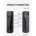 Detailed diagram of A8 Body Camera showing lens, night vision lamp, buttons, ports, and TF card slot.