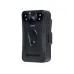Front view of the Transcend DrivePro Body 40 camera, highlighting its wide-angle lens, GPS tag, and rugged clip-on design.