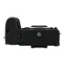 Bottom view of the black Nikon Z50 II mirrorless camera, showing the battery door and tripod mount.