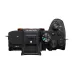 Top view of Sony a7 V Mirrorless Camera with mode dial, shutter button, power switch, and hot shoe mount visible.