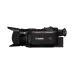 Left side view of Canon LEGRIA HF G70 Camcorder with lens hood and professional handheld design.