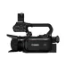 Rear angled view of Canon XA65 Professional Camcorder showing viewfinder, controls, and flip-out display.