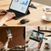 Ulanzi Type-C card reader connected to tablet and phone, showing wireless mouse use, instant photo transfer, and video playback on big screen