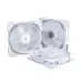1STPLAYER M1-D ARGB 3 in 1 Combo Casing Fan White with Controller and Hub