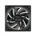 Back view of DeepCool FL12 SE 3IN1 Casing Fan with black frame, eight blades, and product details on hub.